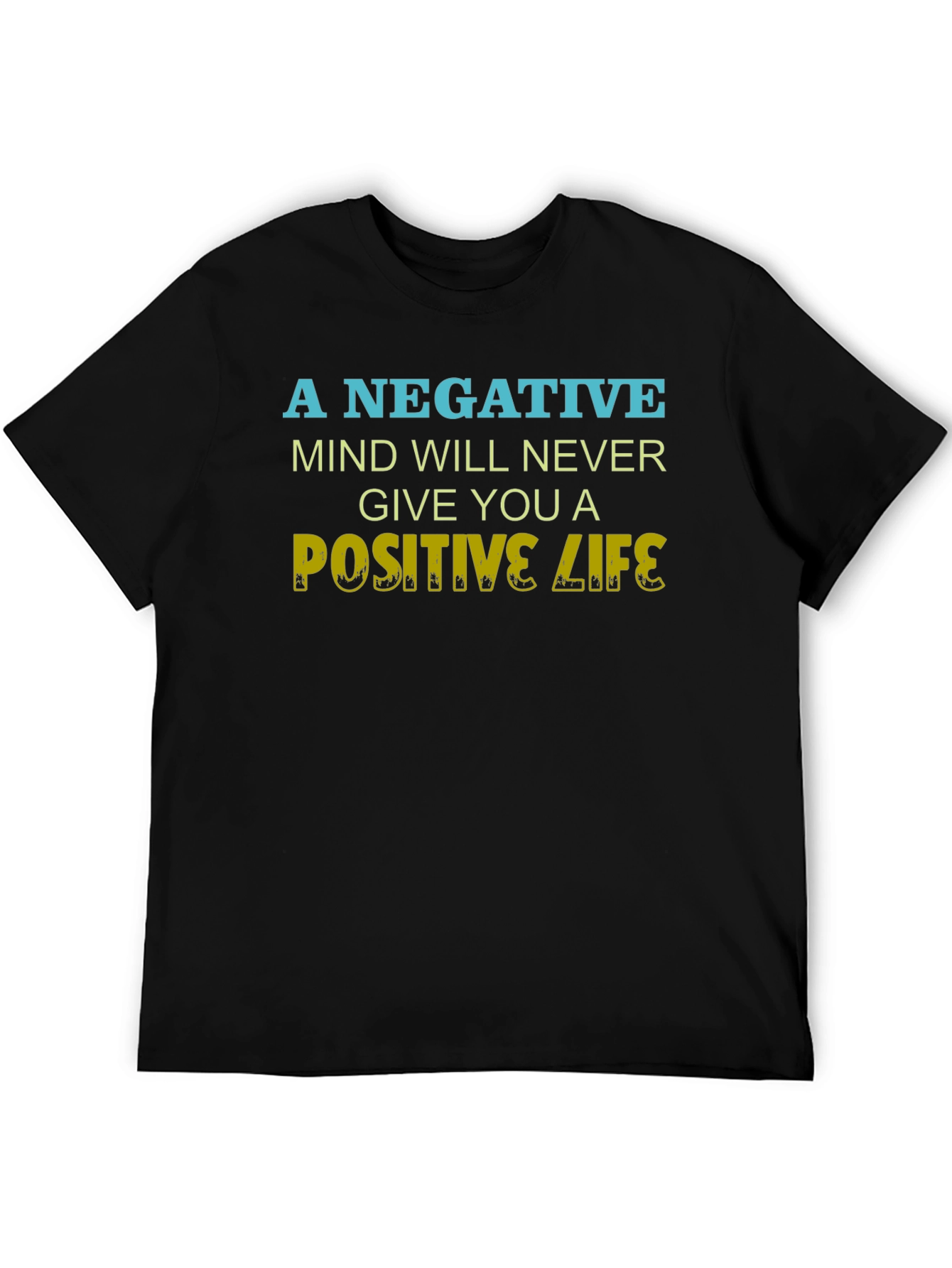 Positive Life Graphic Tee - Black Cotton
