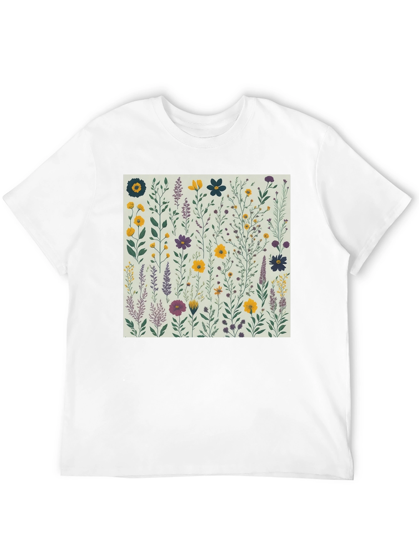 Floral Print Crew Neck T-Shirt