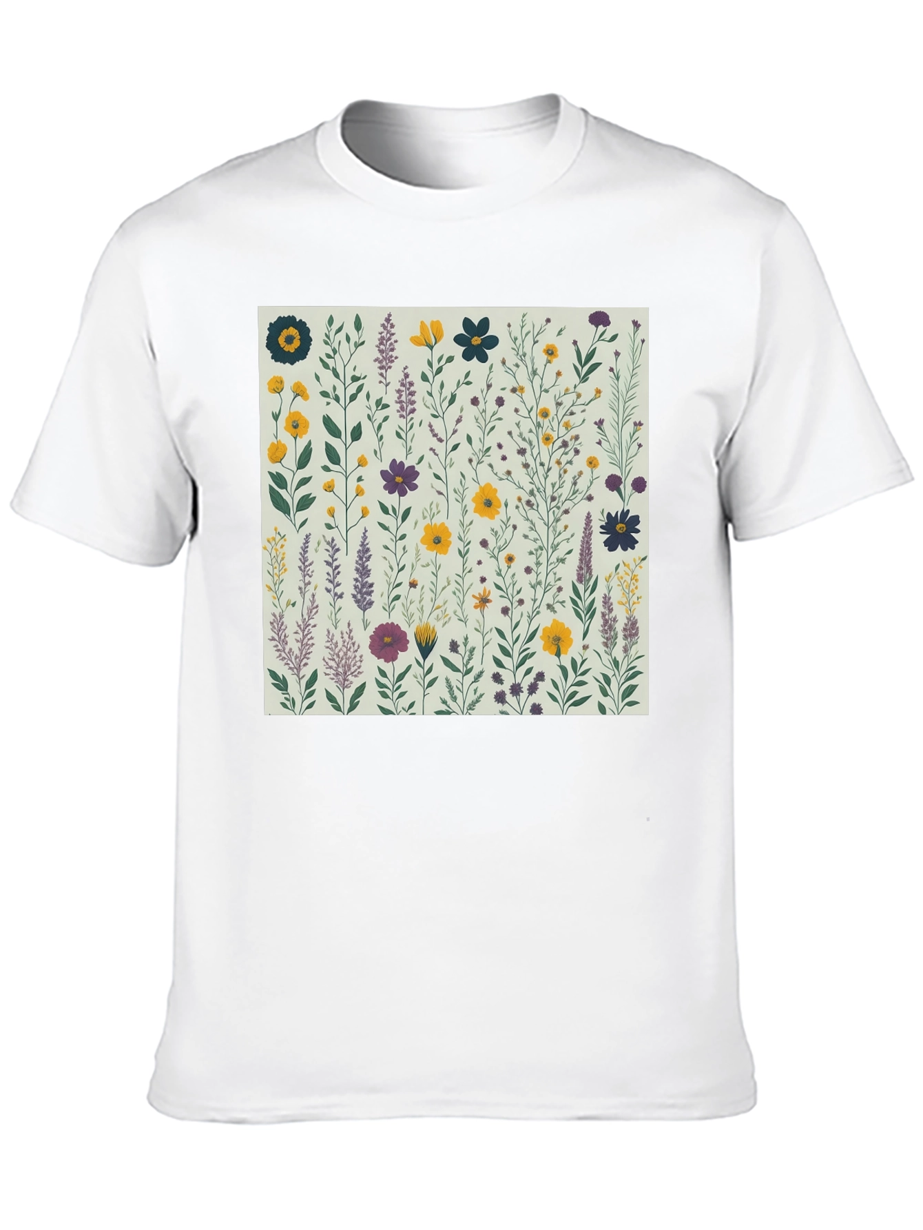 Floral Print Crew Neck T-Shirt