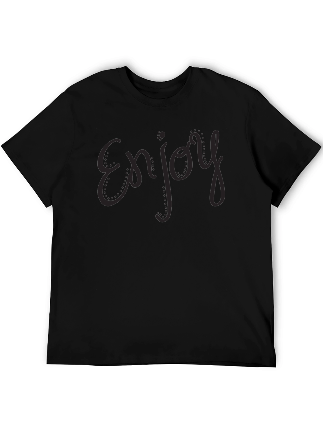 Enjoy Black Graphic T-Shirt | Minimalist Style