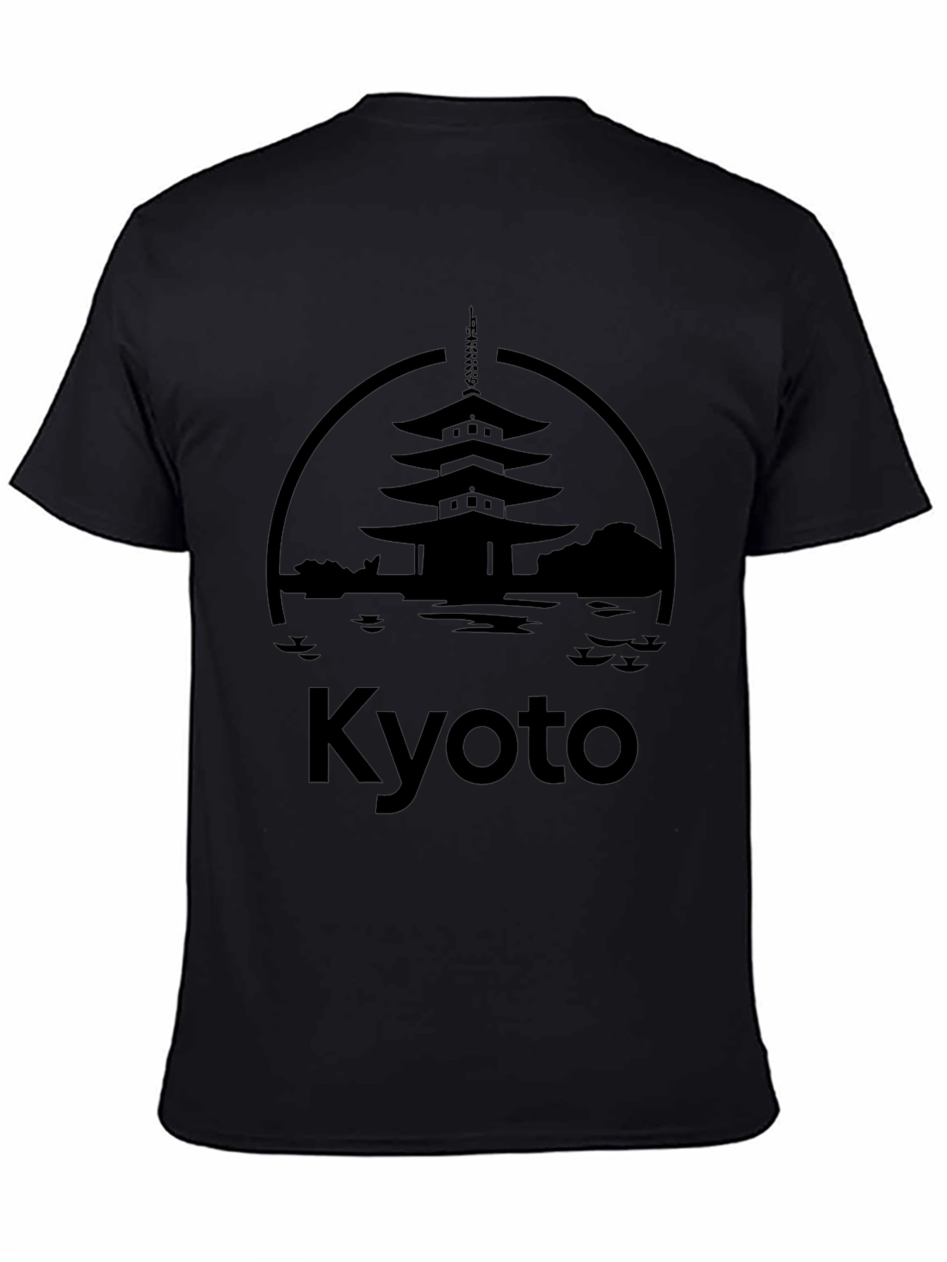 Kyoto Japan Black Graphic Tee