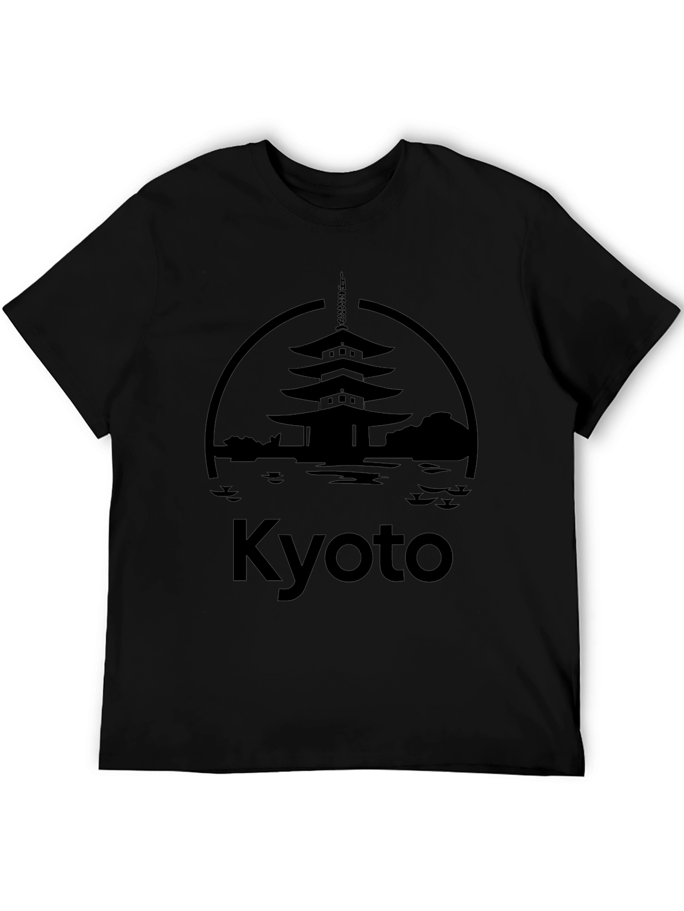 Kyoto Japan Black Graphic Tee