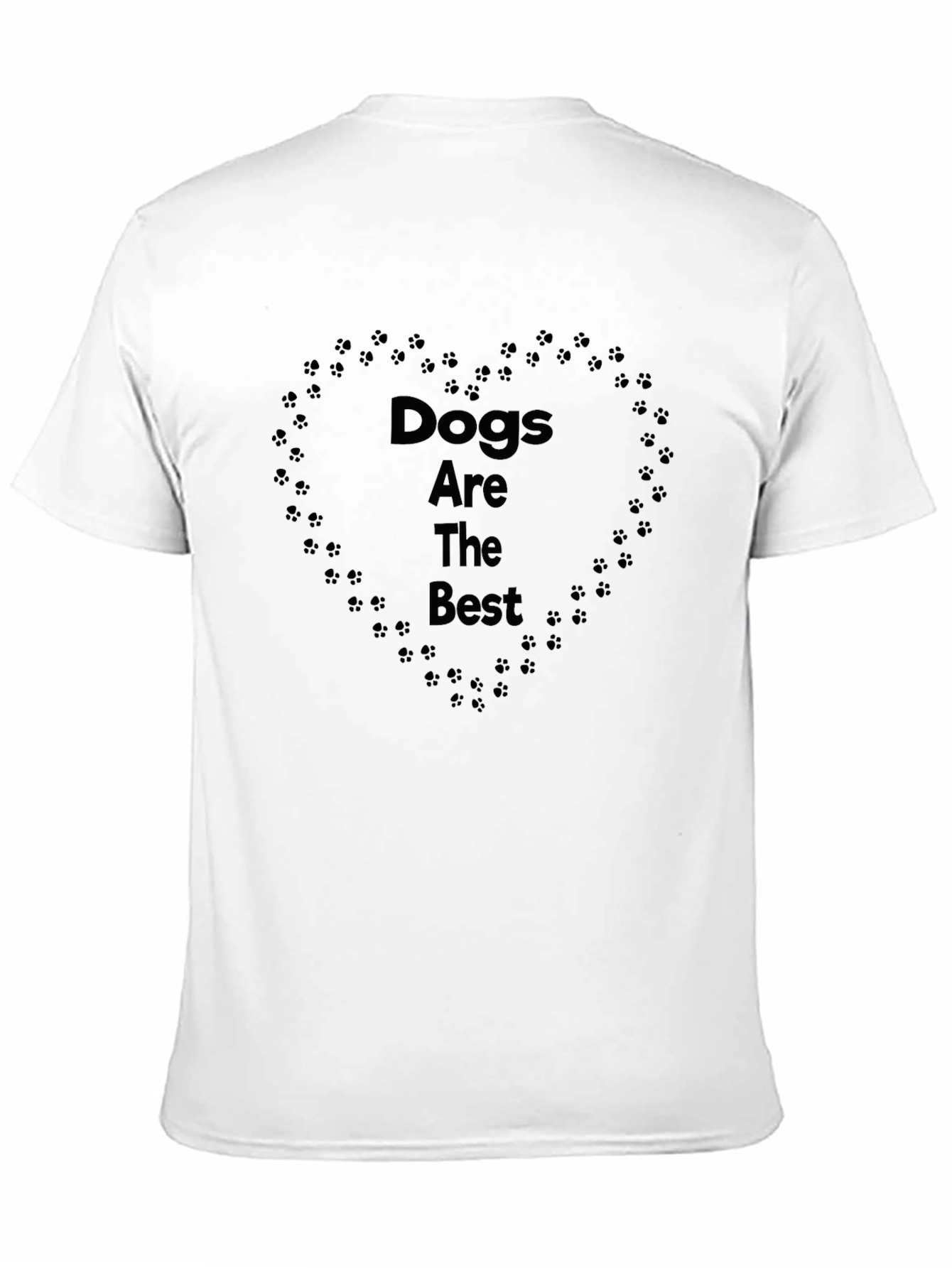Dogs Are The Best Black Cotton T-Shirt