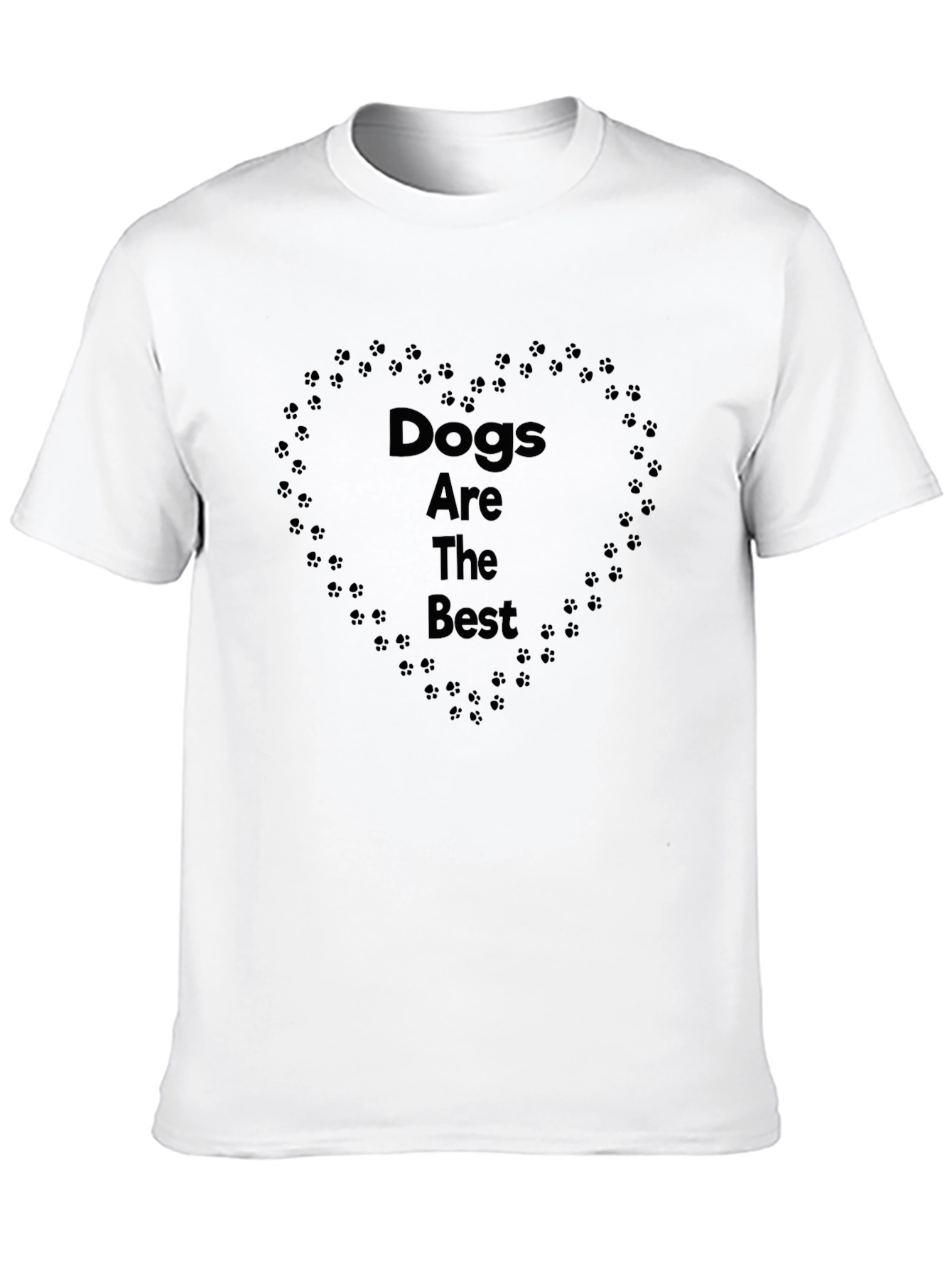 Dogs Are The Best Black Cotton T-Shirt