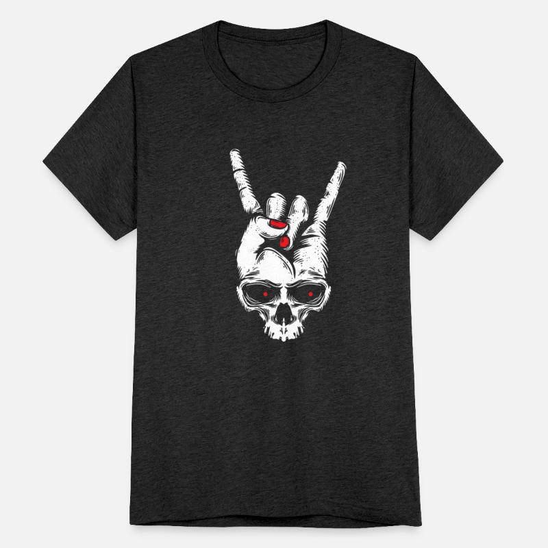 Electric Guitar Skull Rock Horns