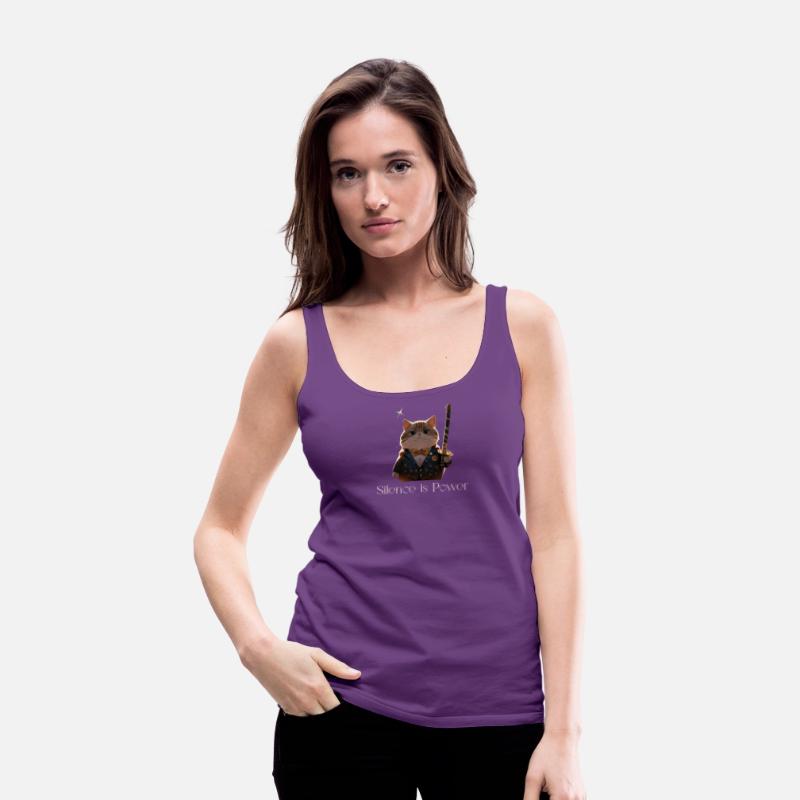 Elegant Cat Samurai with Sword and Quote