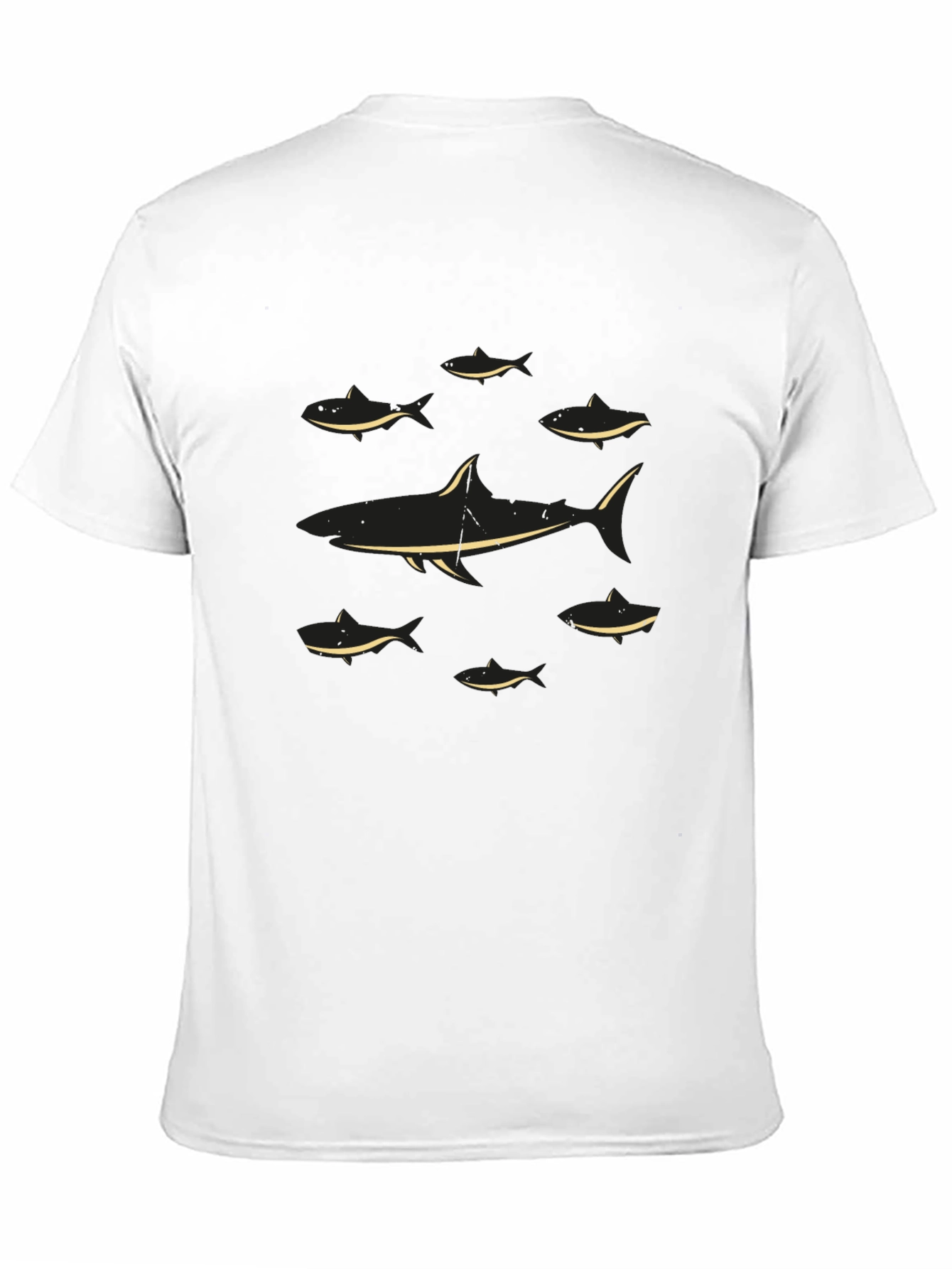 Shark Graphic Tee - Black Cotton T-Shirt