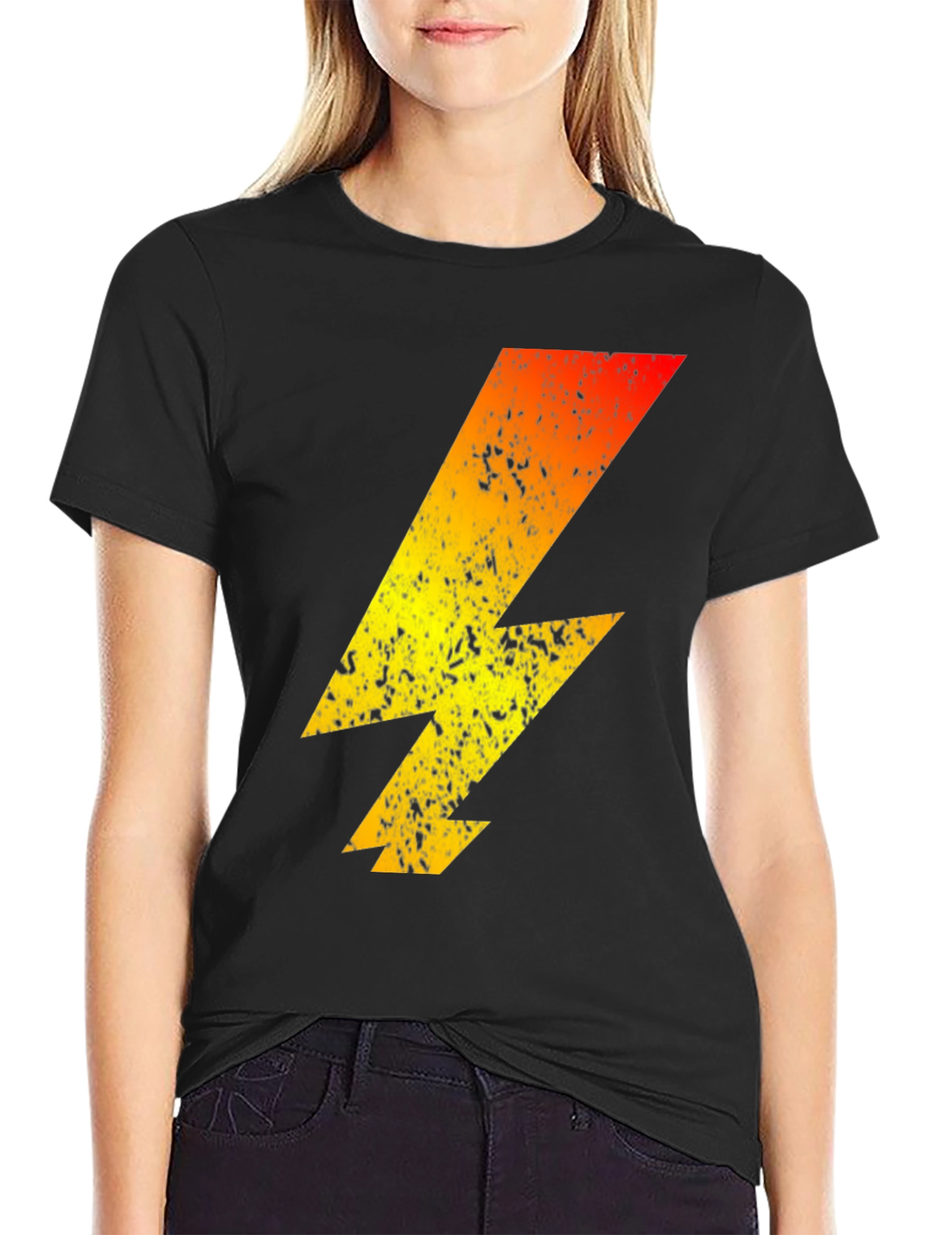 Lightning Bolt Graphic Tee - Bold Design