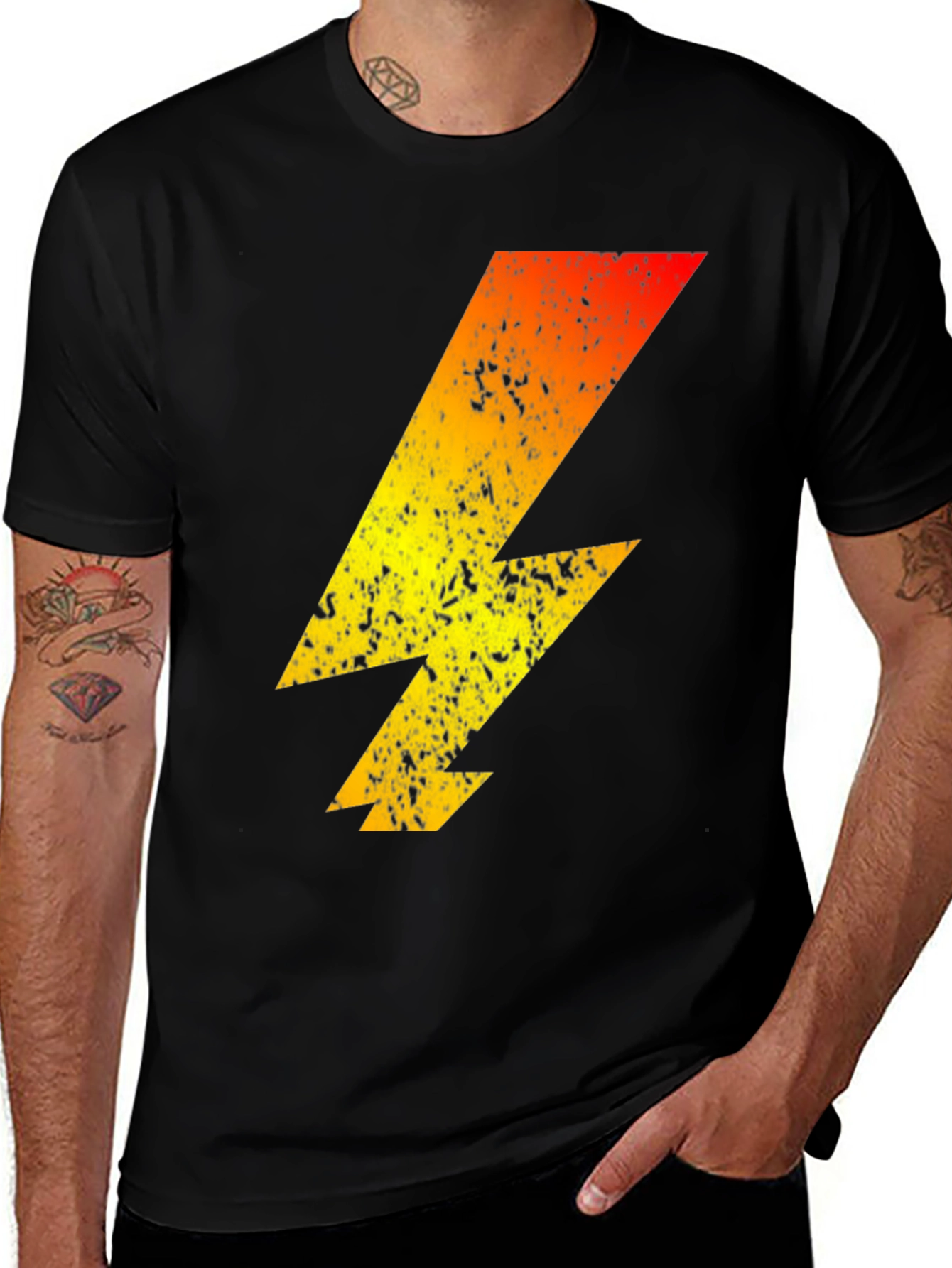 Lightning Bolt Graphic Tee - Bold Design