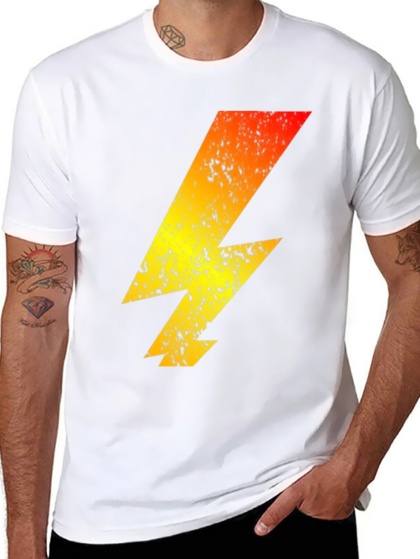 Lightning Bolt Graphic Tee - Bold Design