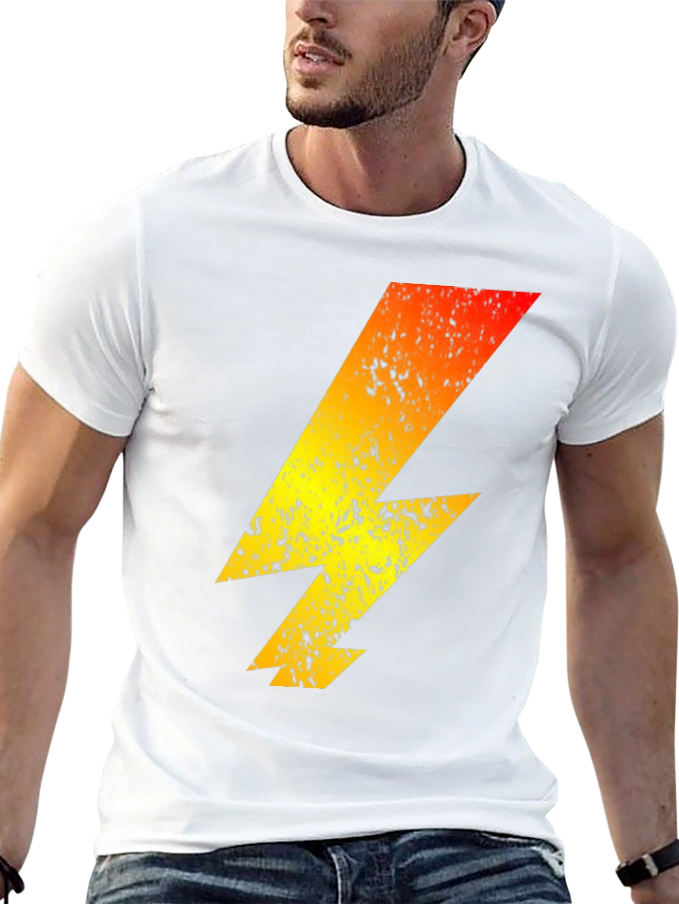 Lightning Bolt Graphic Tee - Bold Design