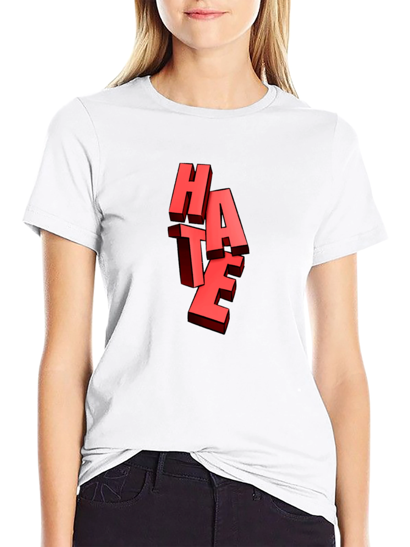 Bold HATE Graphic Tee - Edgy Statement Shirt
