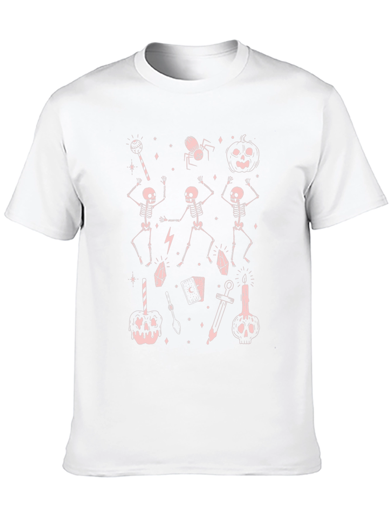 Halloween Skeleton Graphic Tee - Black Unisex T-Shirt