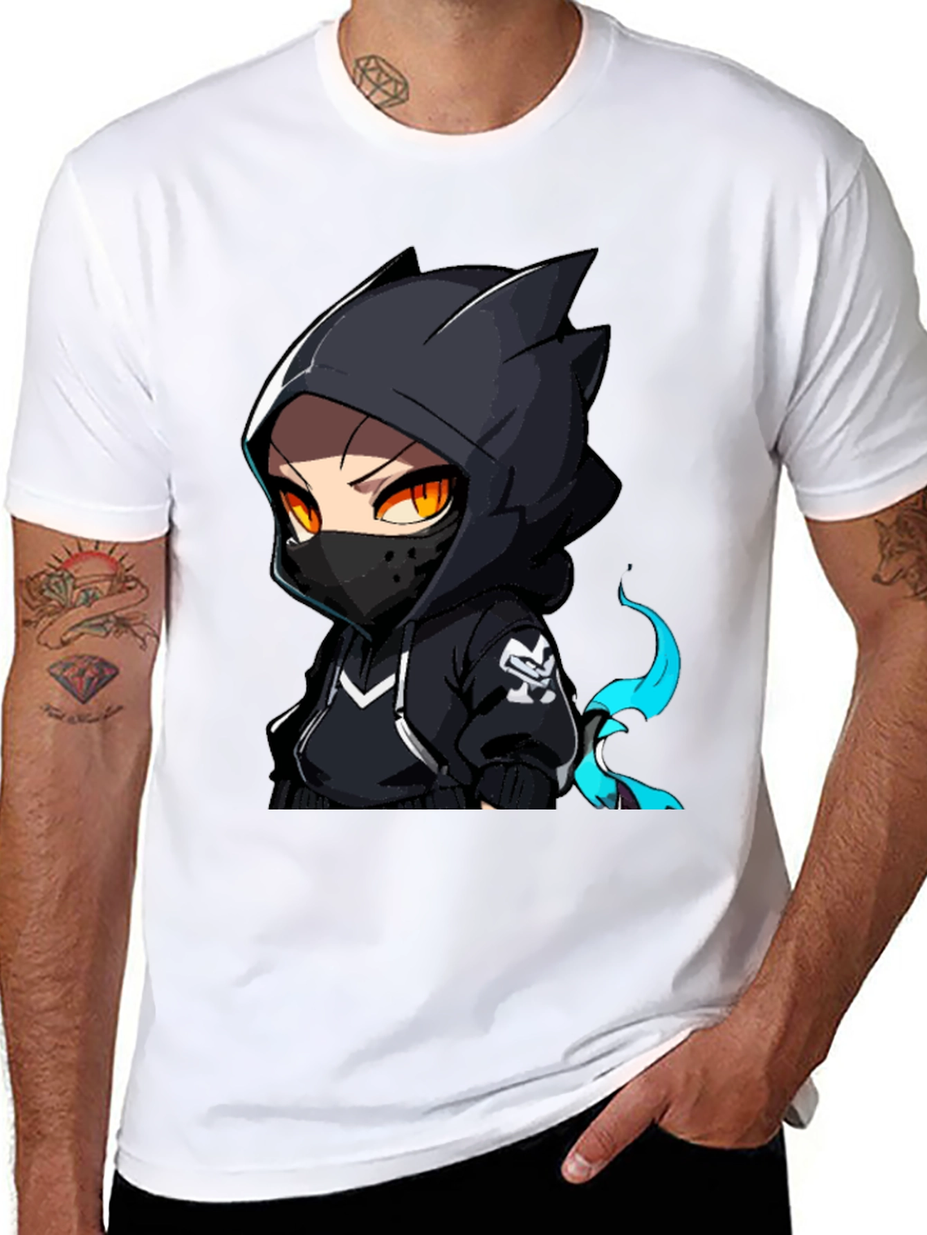Anime Ninja Graphic T-Shirt