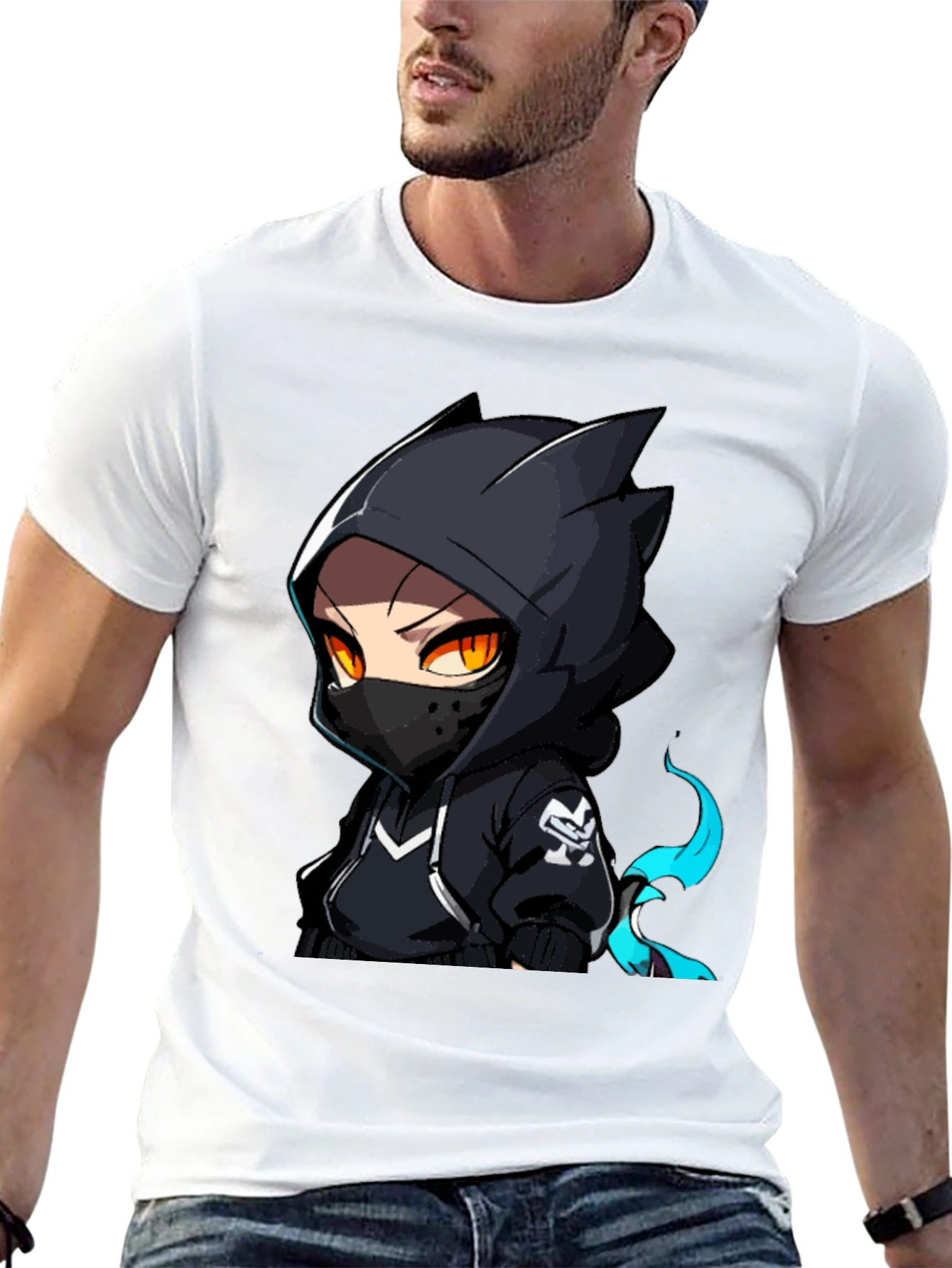 Anime Ninja Graphic T-Shirt