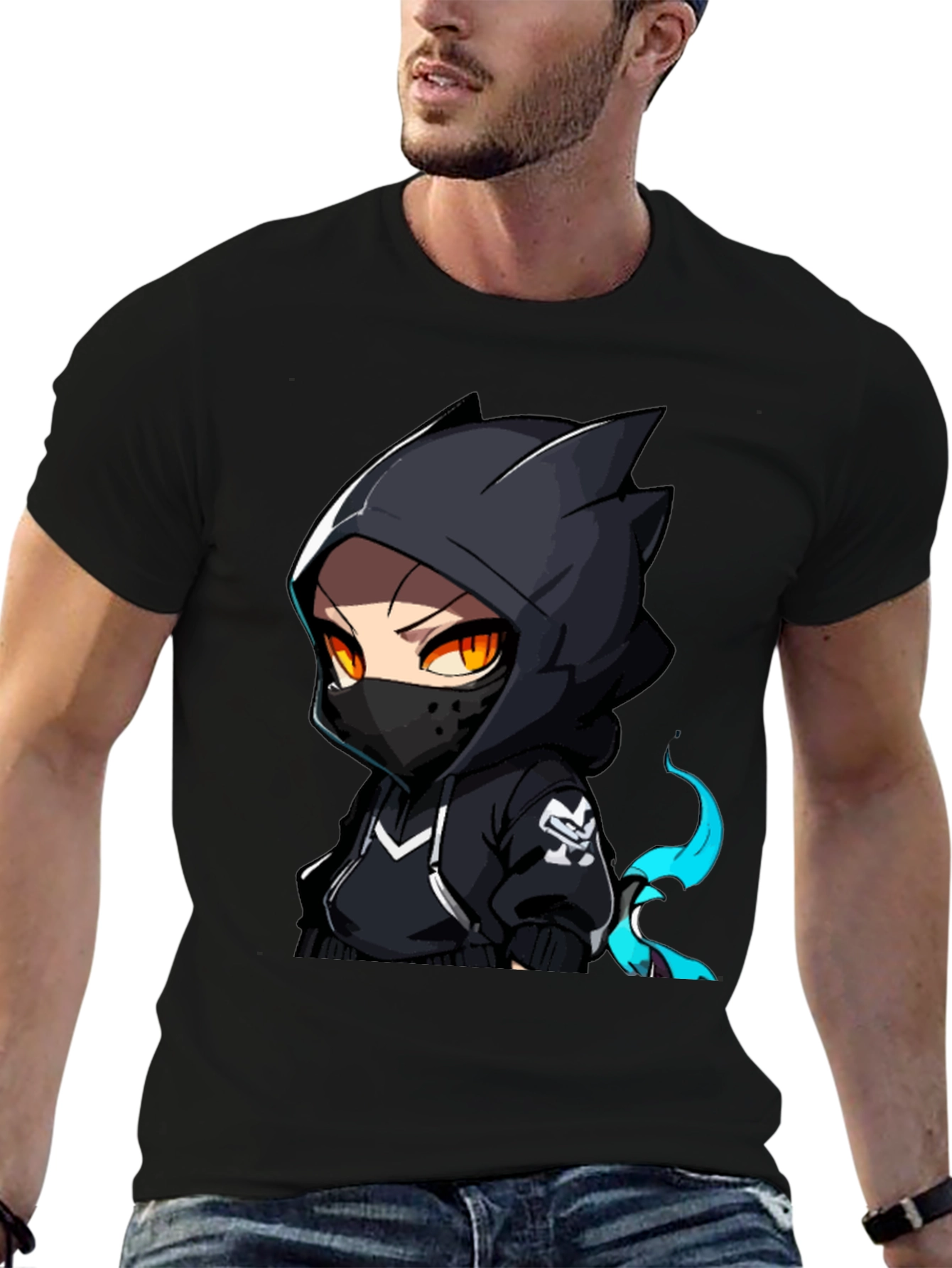 Anime Ninja Graphic T-Shirt