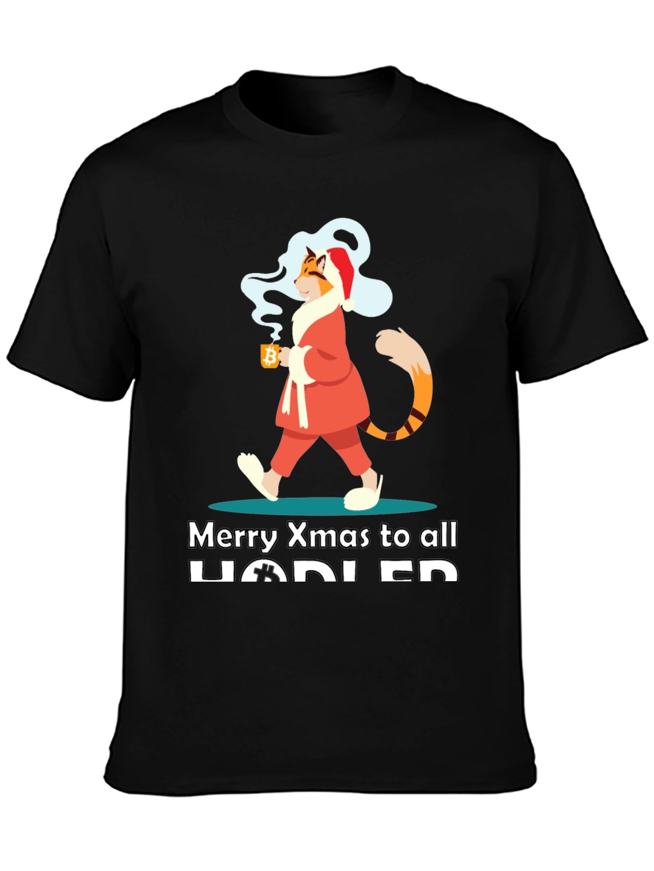 Crypto Christmas Cat HODLER T-Shirt