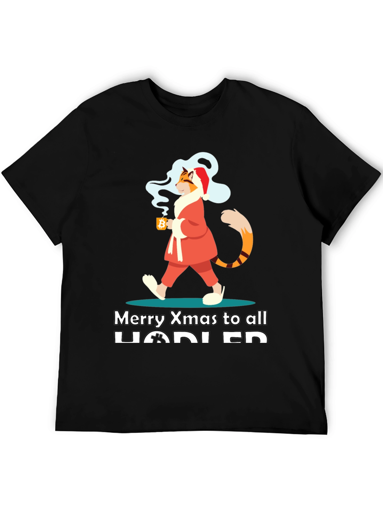 Crypto Christmas Cat HODLER T-Shirt