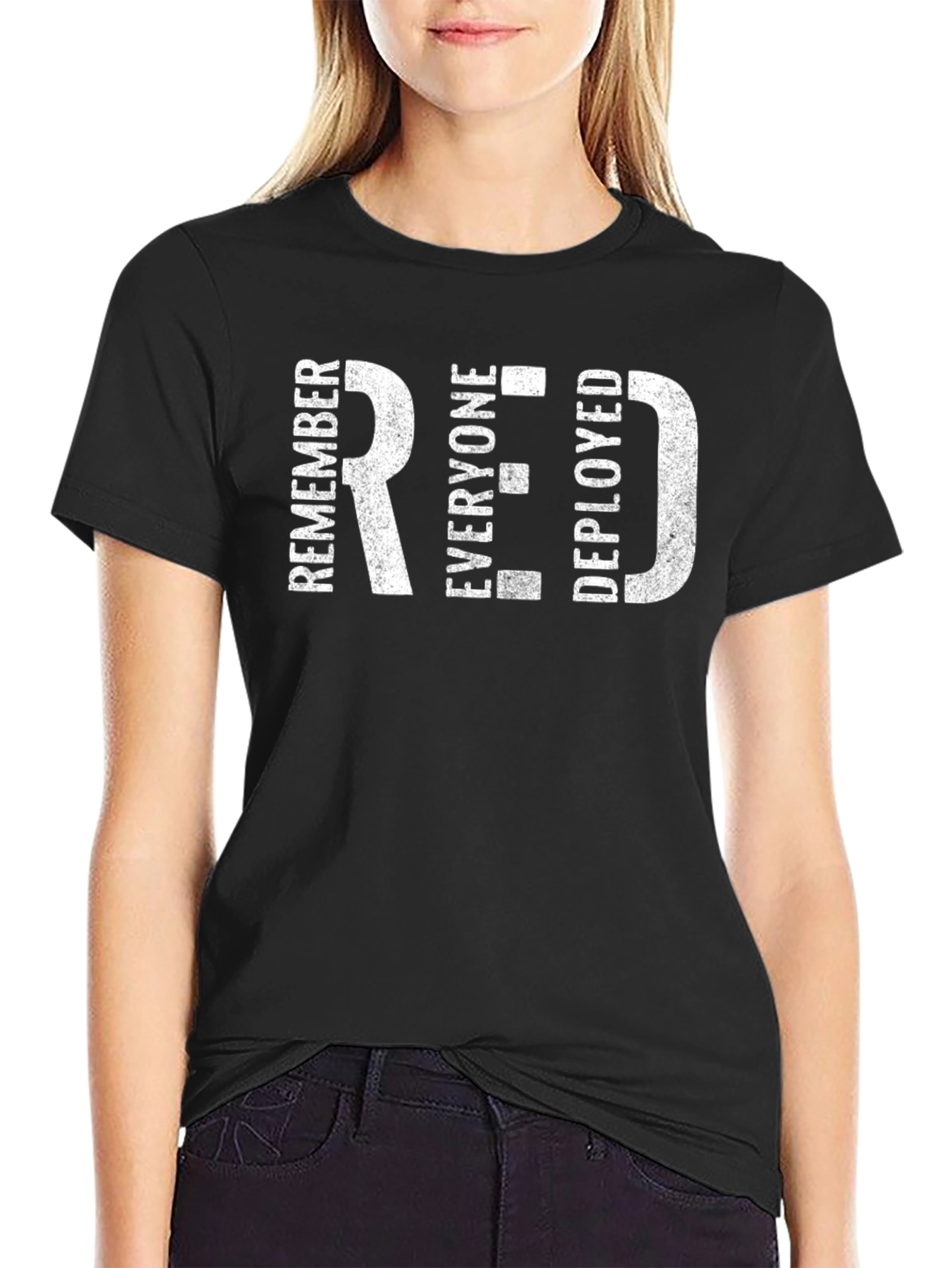 RED Remember Everyone Deployed Graphic T-Shirt