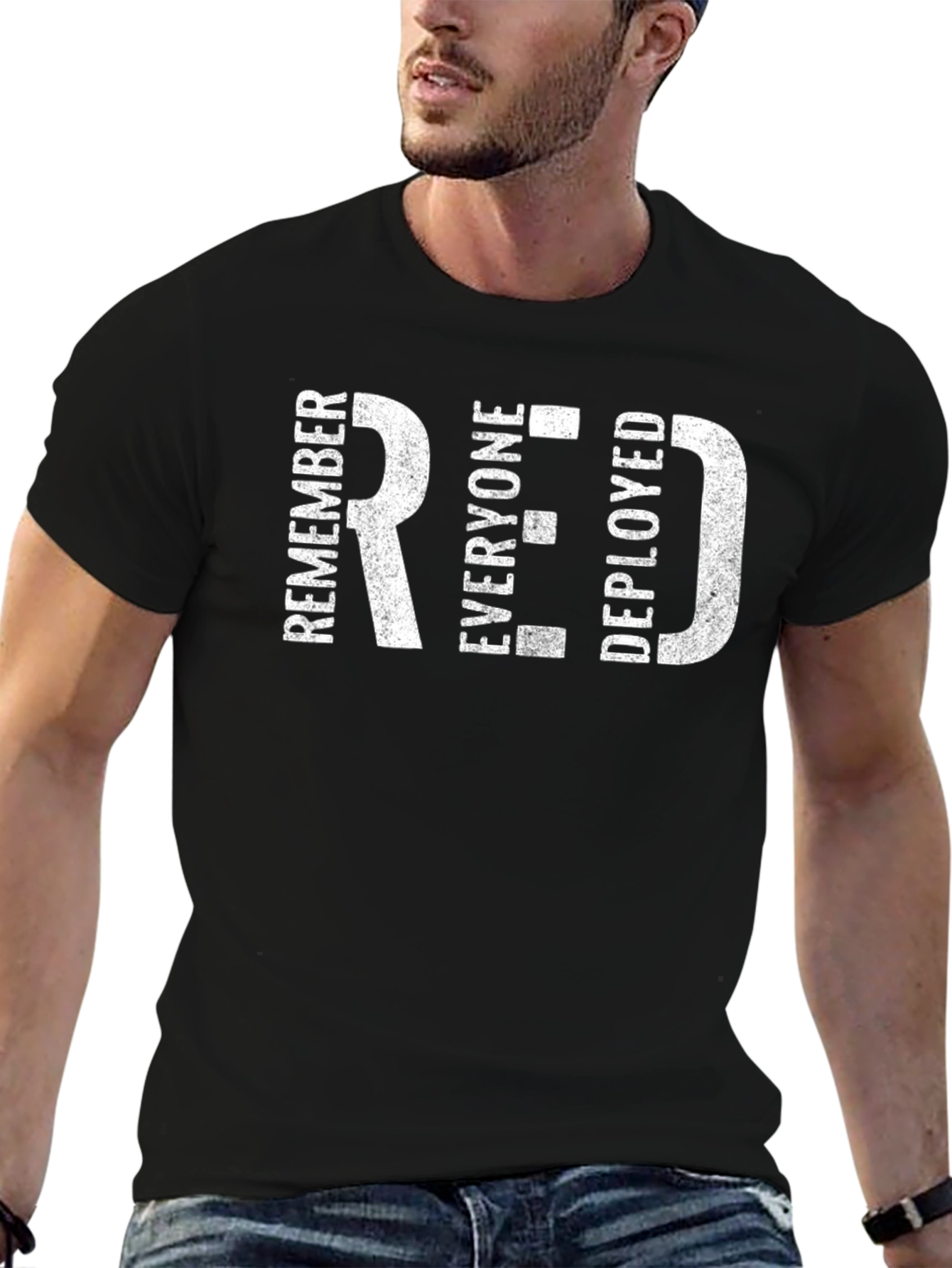 RED Remember Everyone Deployed Graphic T-Shirt