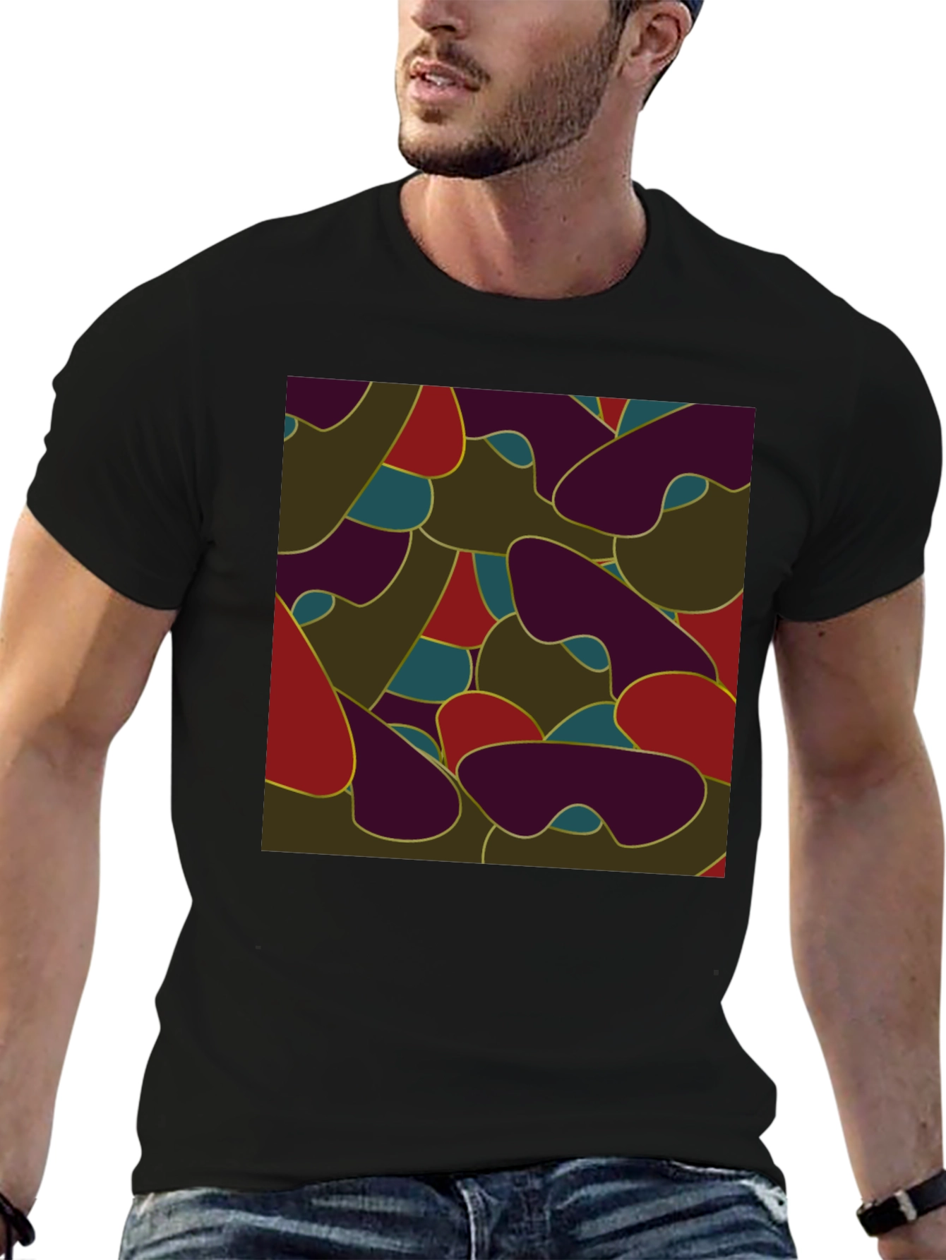Abstract Camo Style Mens T-Shirt