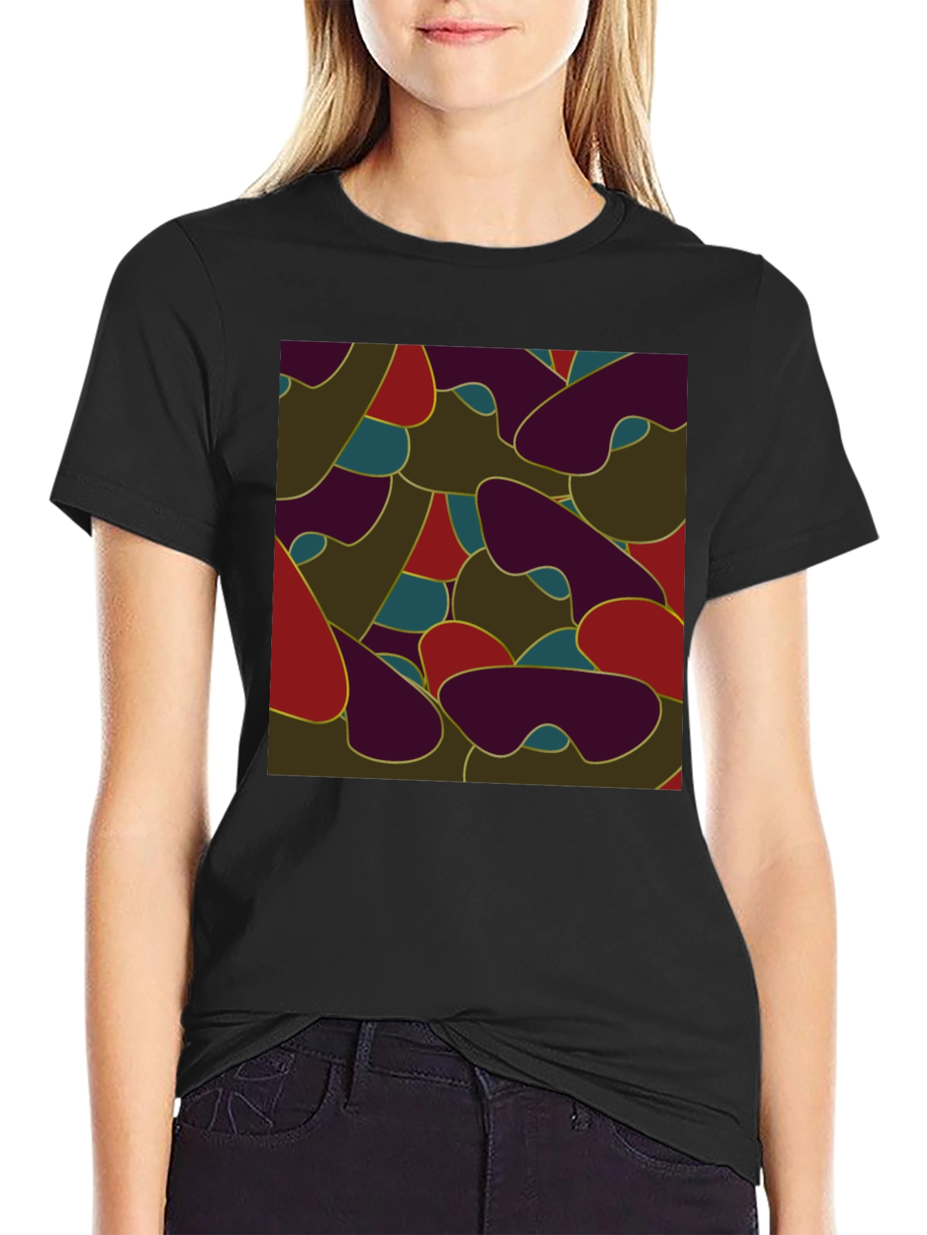 Abstract Camo Style Mens T-Shirt