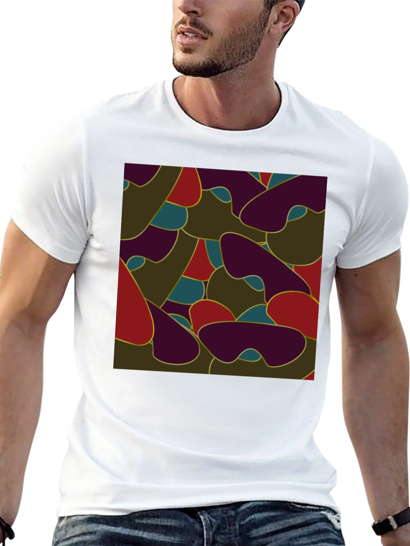 Abstract Camo Style Mens T-Shirt