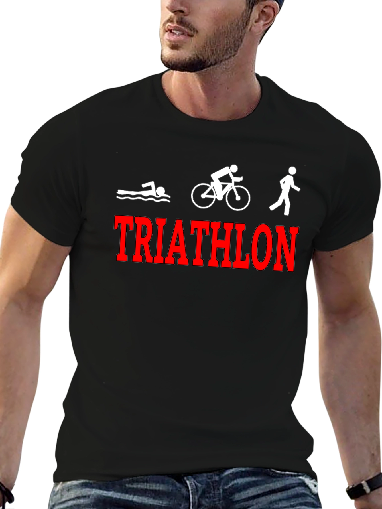 Triathlon Graphic Tee - Swim Bike Run