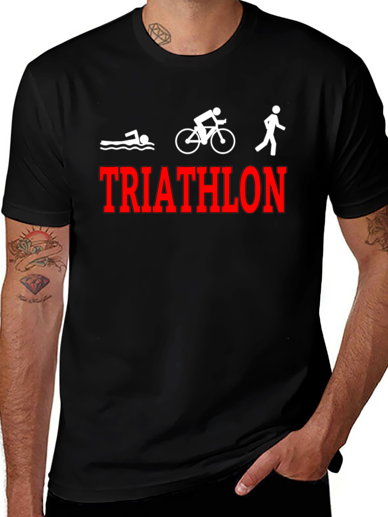 Triathlon Graphic Tee - Swim Bike Run