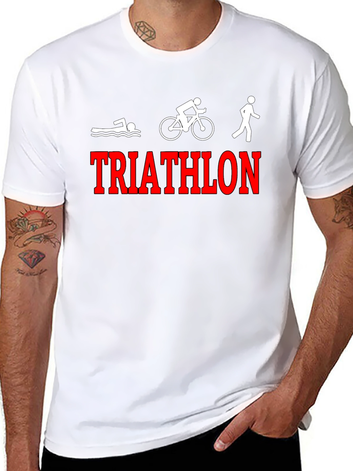 Triathlon Graphic Tee - Swim Bike Run
