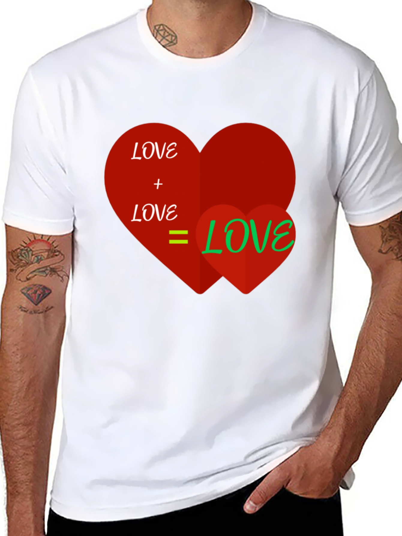 Love Equation Graphic T-Shirt - Black