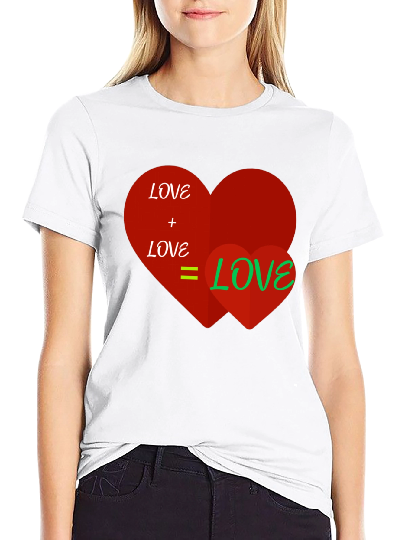 Love Equation Graphic T-Shirt - Black