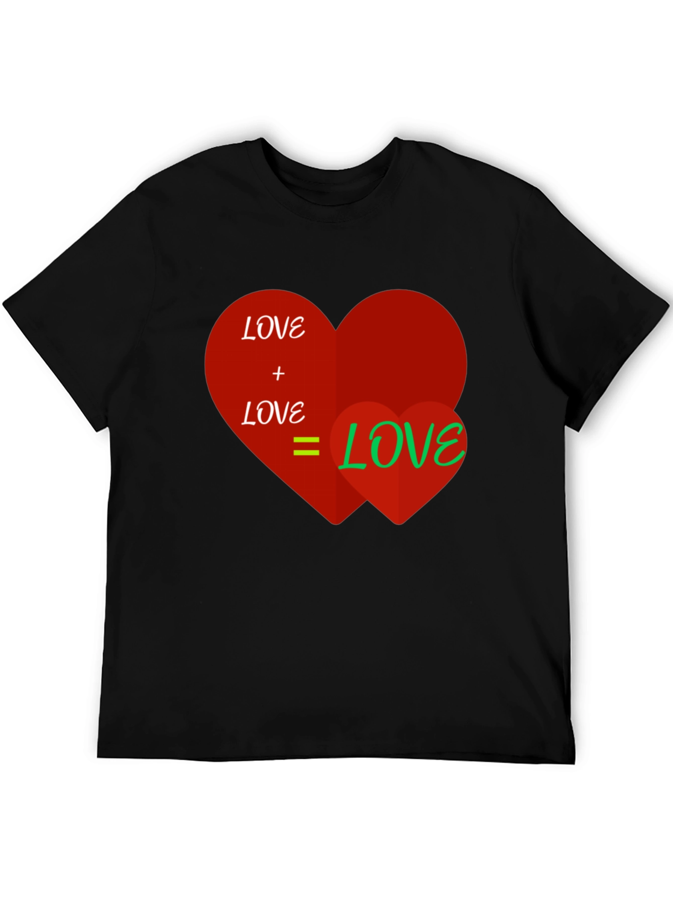 Love Equation Graphic T-Shirt - Black