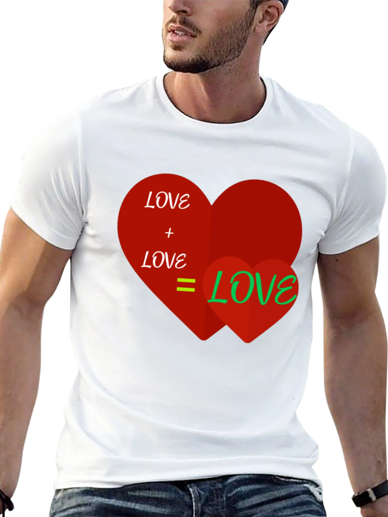 Love Equation Graphic T-Shirt - Black