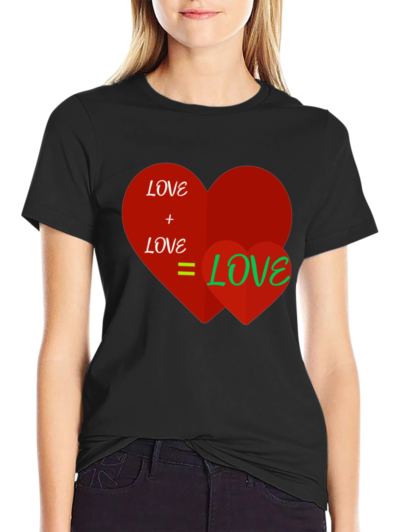Love Equation Graphic T-Shirt - Black