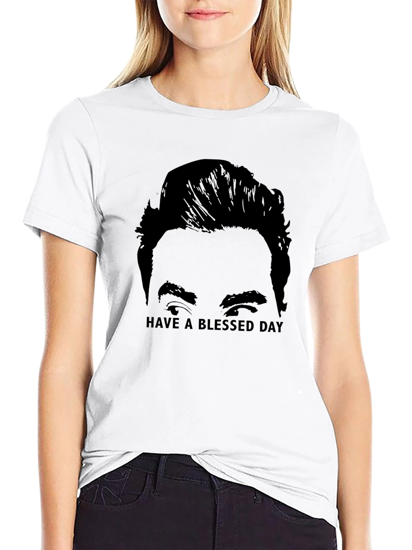 Have a Blessed Day Graphic Black T-Shirt
