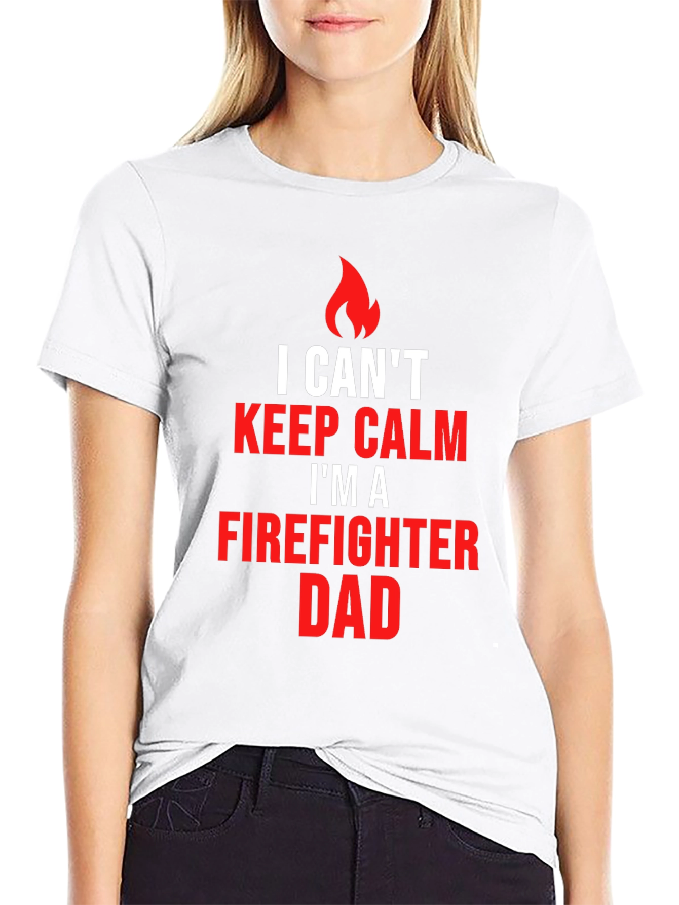 Firefighter Dad T-Shirt - Keep Calm Edition