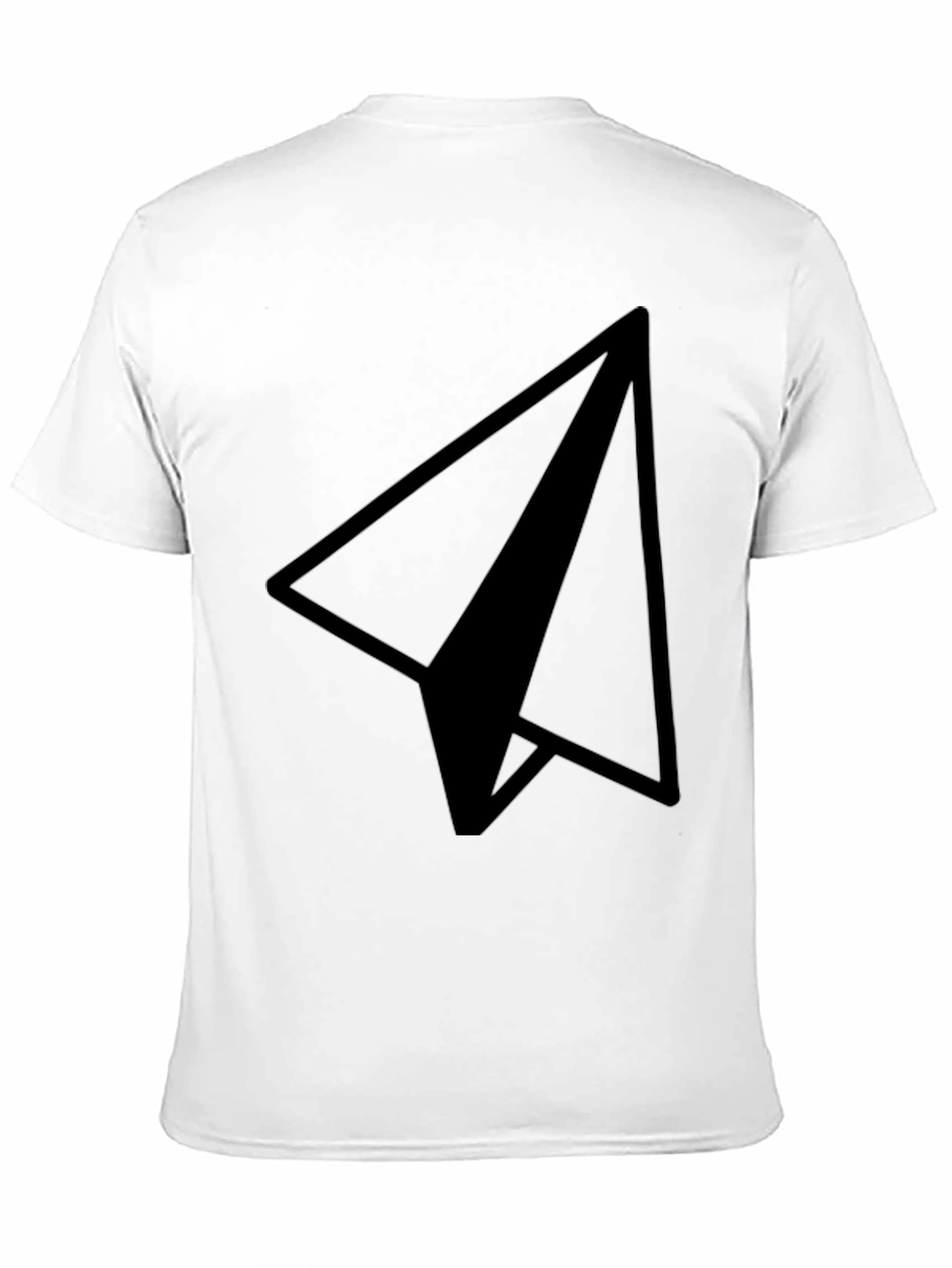 Black Paper Plane Graphic Tee - Modern Style