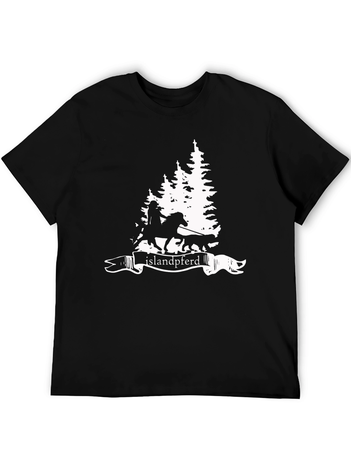 Islandpferd Forest Graphic Tee - Black