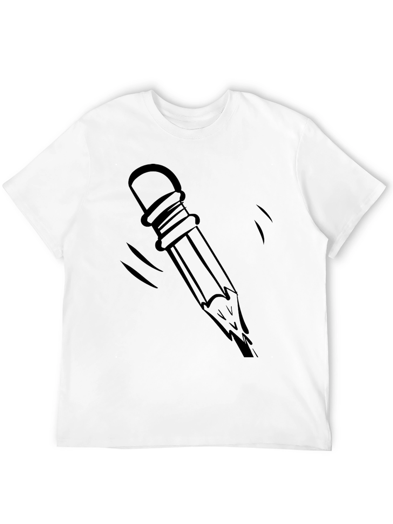 Pencil Graphic Black T-Shirt