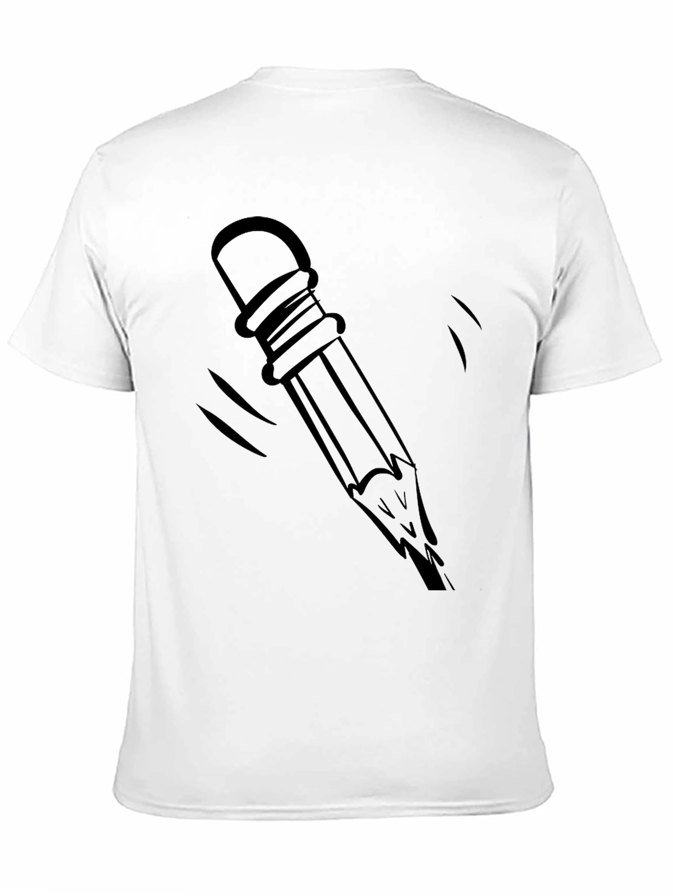 Pencil Graphic Black T-Shirt