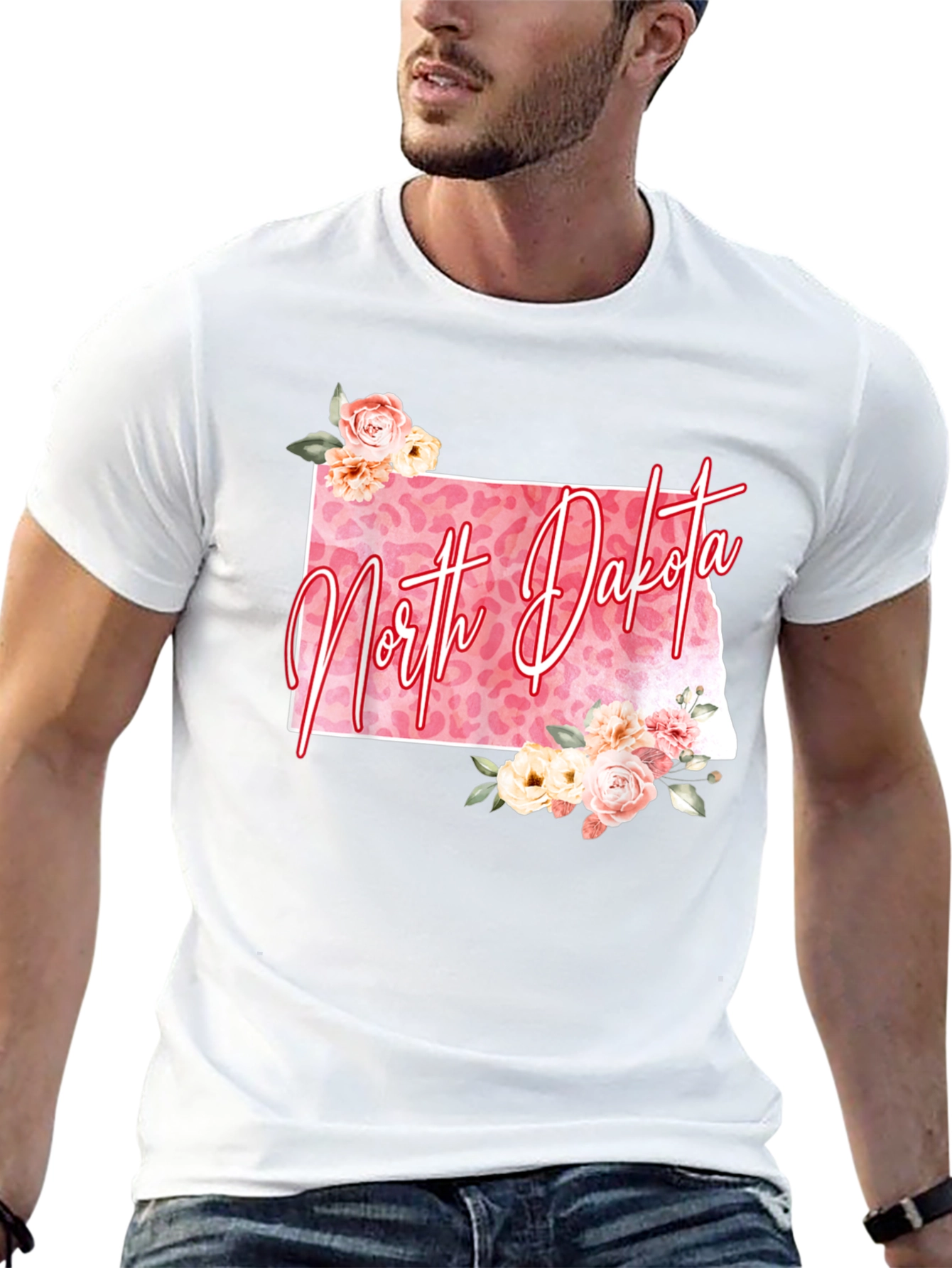 North Dakota Floral Graphic Tee