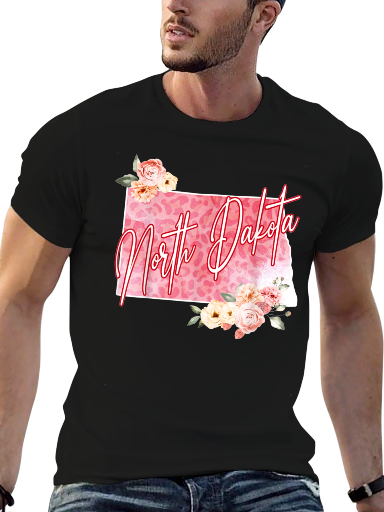 North Dakota Floral Graphic Tee
