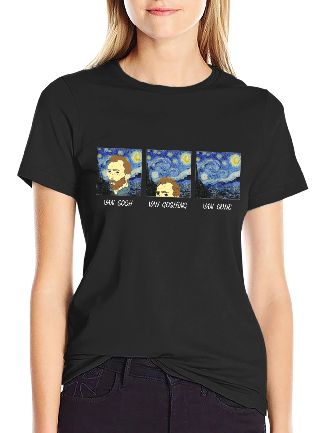 Van Gogh Funny T-Shirt - Starry Night Parody