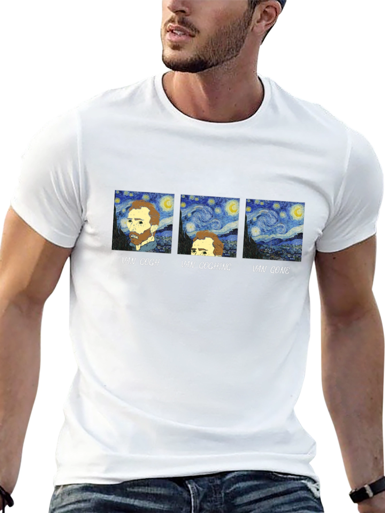 Van Gogh Funny T-Shirt - Starry Night Parody