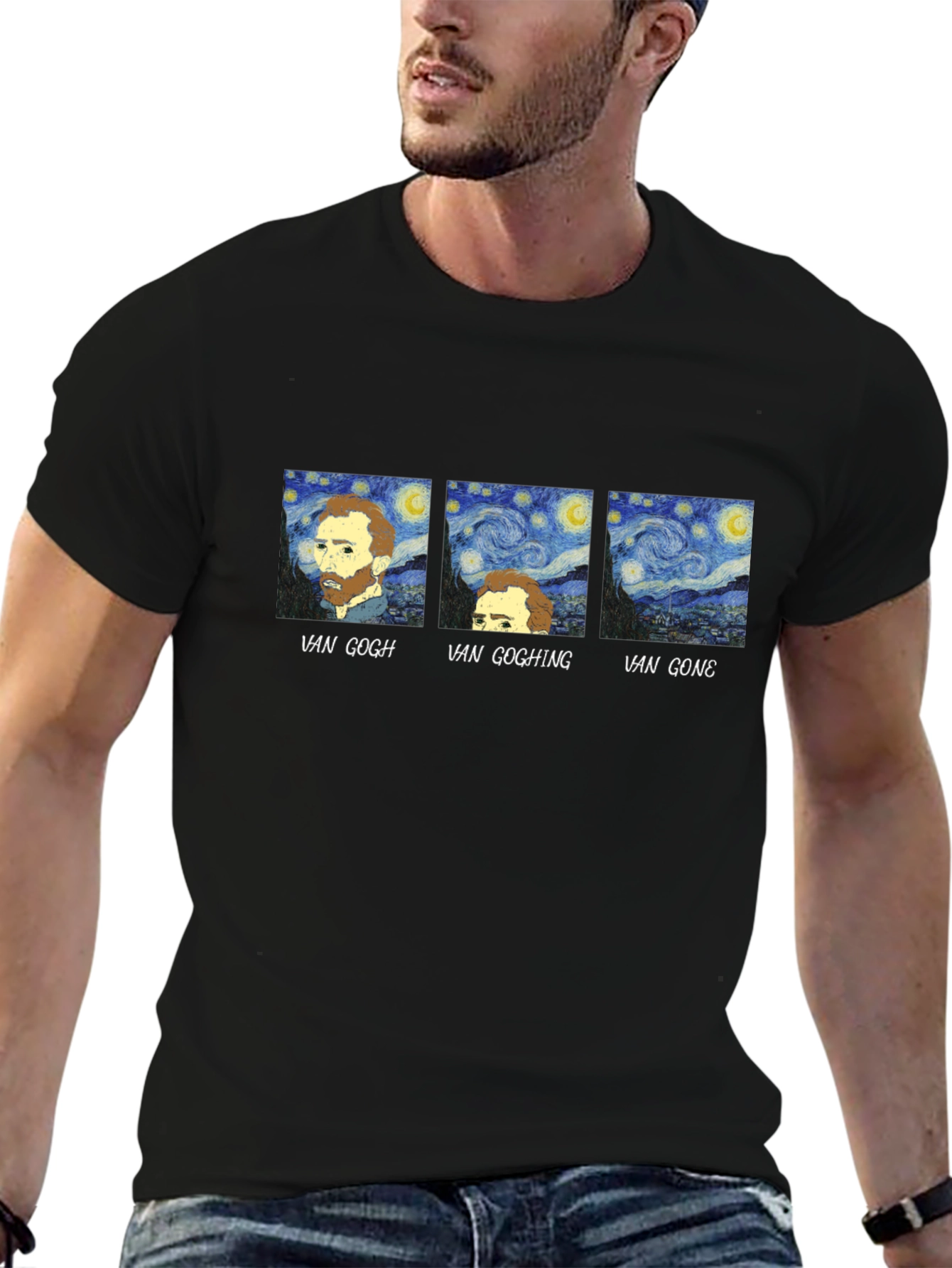 Van Gogh Funny T-Shirt - Starry Night Parody