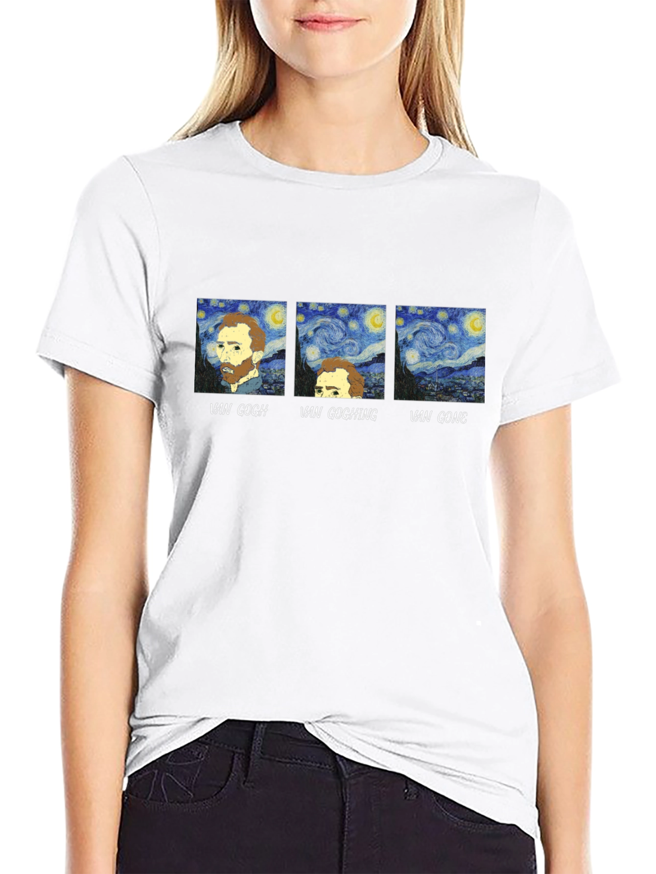 Van Gogh Funny T-Shirt - Starry Night Parody