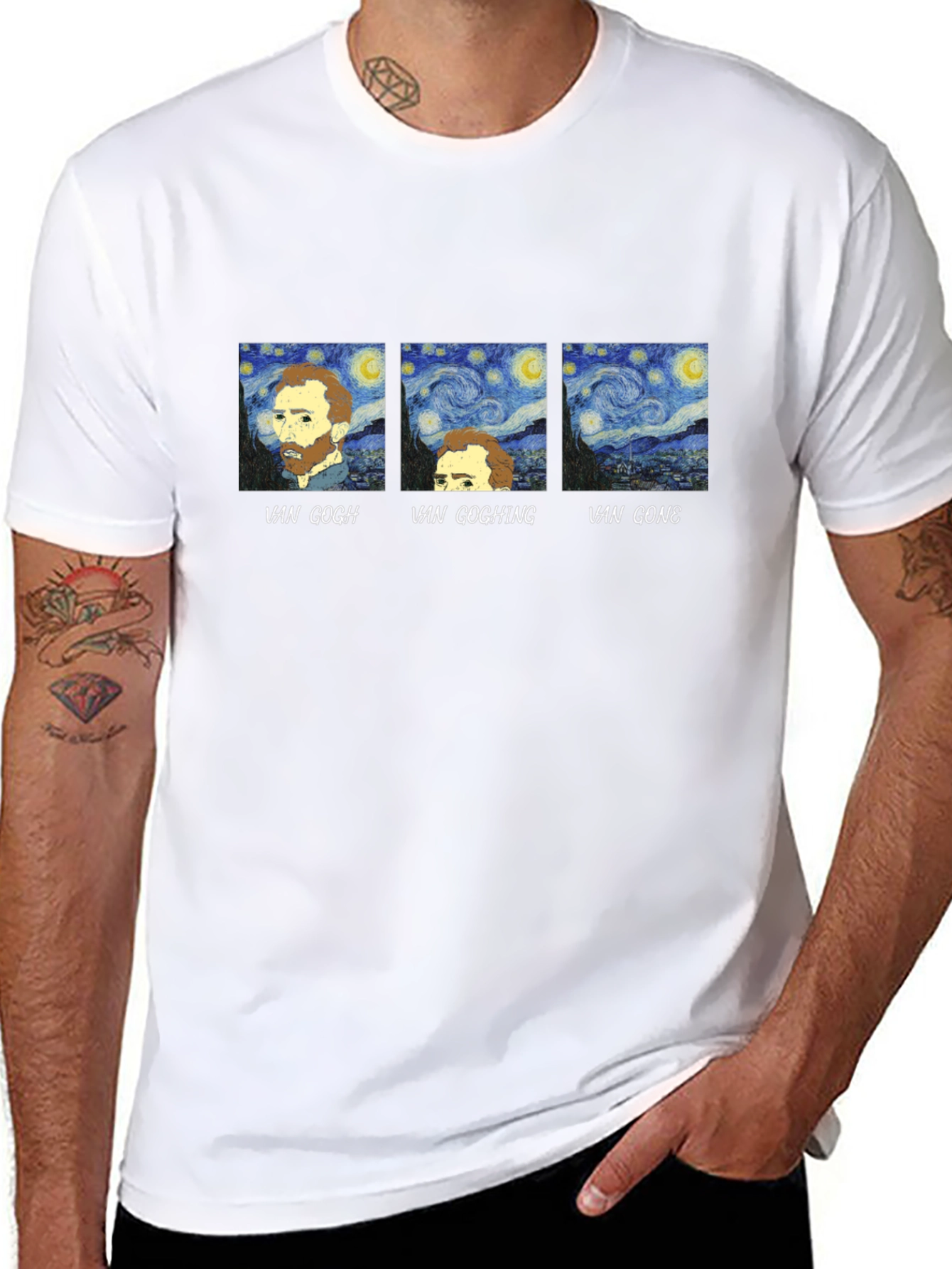 Van Gogh Funny T-Shirt - Starry Night Parody
