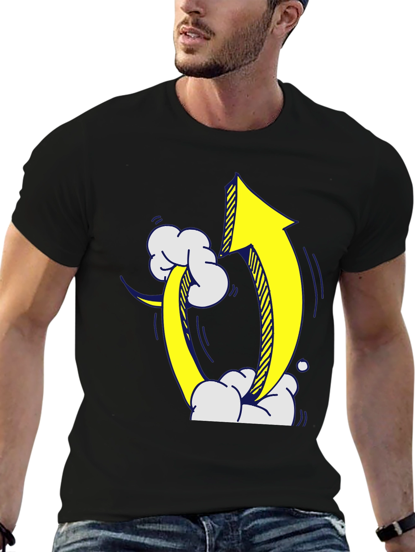 Arrow Graphic Black T-Shirt