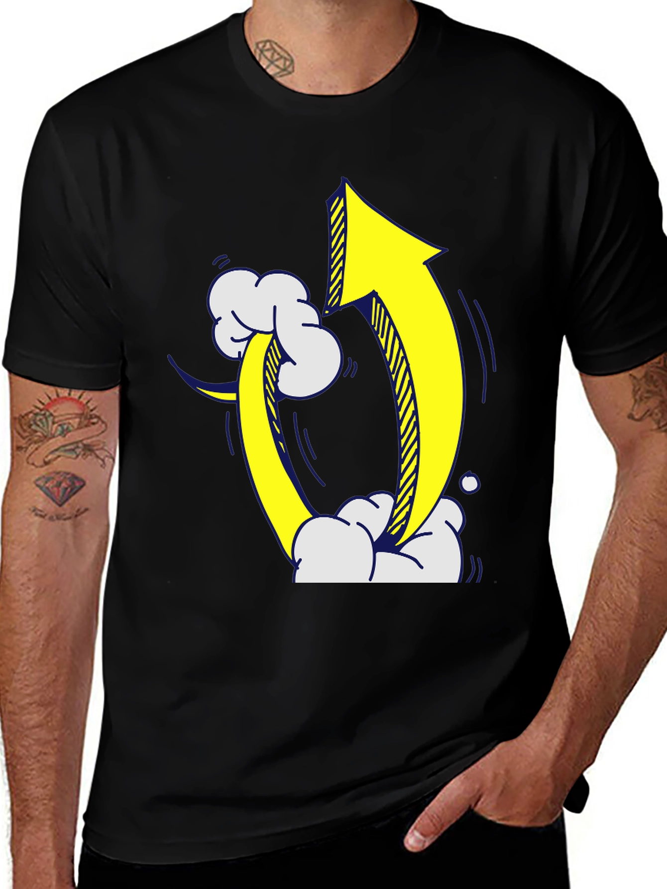 Arrow Graphic Black T-Shirt